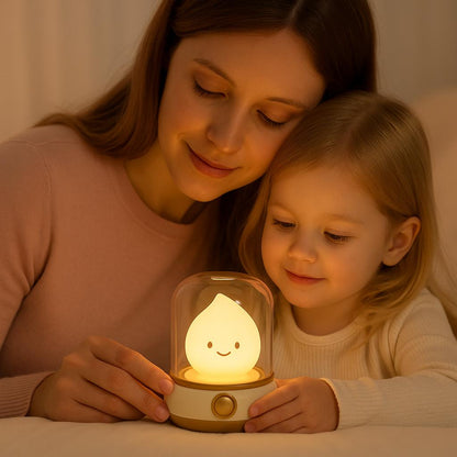 veilleuse flamme Luminou maman bébé rituel coucher