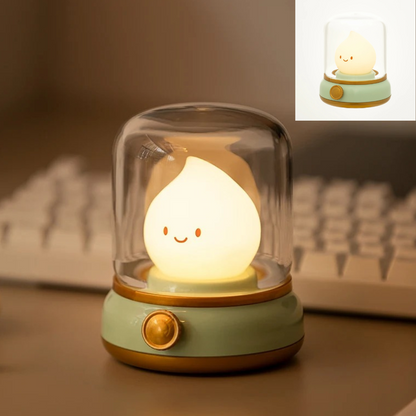 veilleuse flamme Luminou vert coloris chambre