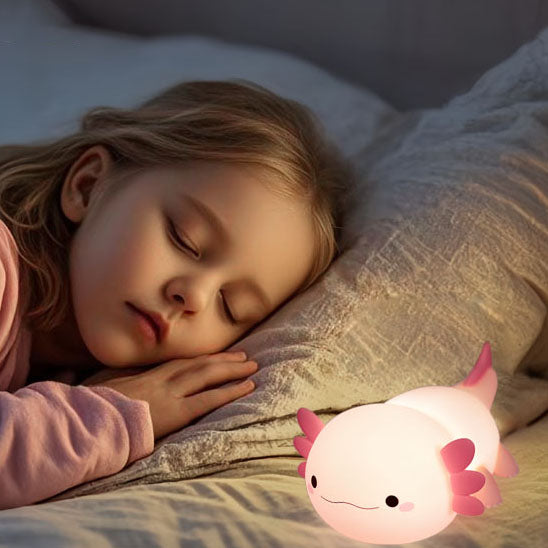 Veilleuse Bébé LED Axolotl Rechargeable Silicone Axolina™ 