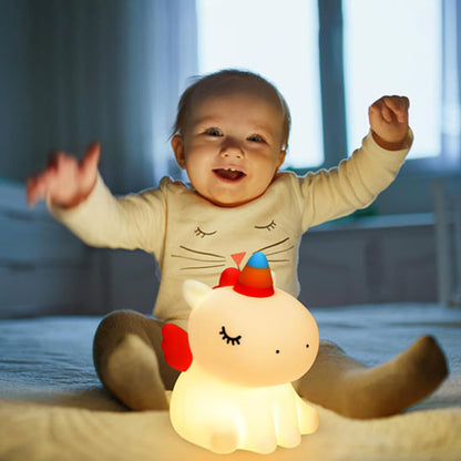 veilleuse licorne Magicorne enfant jeu tapotement couleurs