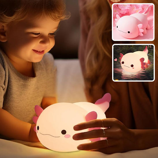 Veilleuse Bébé Silicone Axolotl LED Rechargeable Axolina™ jeu