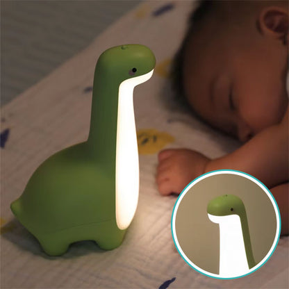 veilleuse dinosaure Dinomi coloris vert chambre bébé