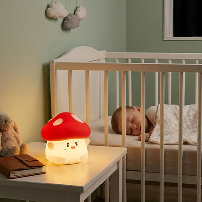 veilleuse champignon bébé led rechargeable présentation