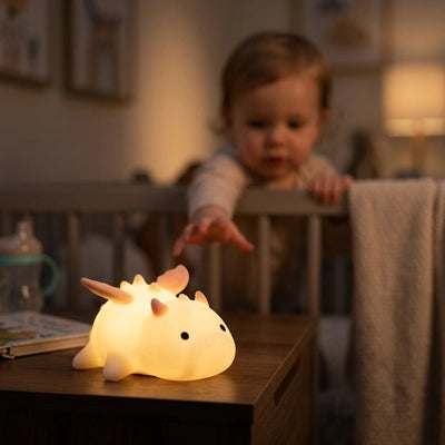 Veilleuse Dinosaure Bébé 7 Couleurs Silicone | Lumidrak™