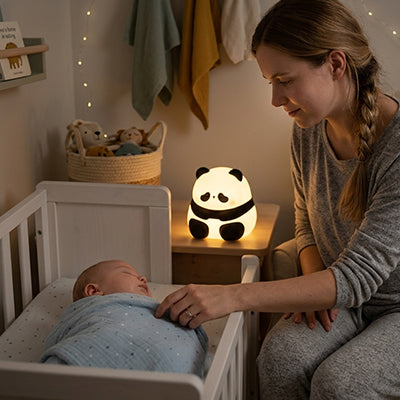 Veilleuse Panda Bébé LED Rechargeable huahua