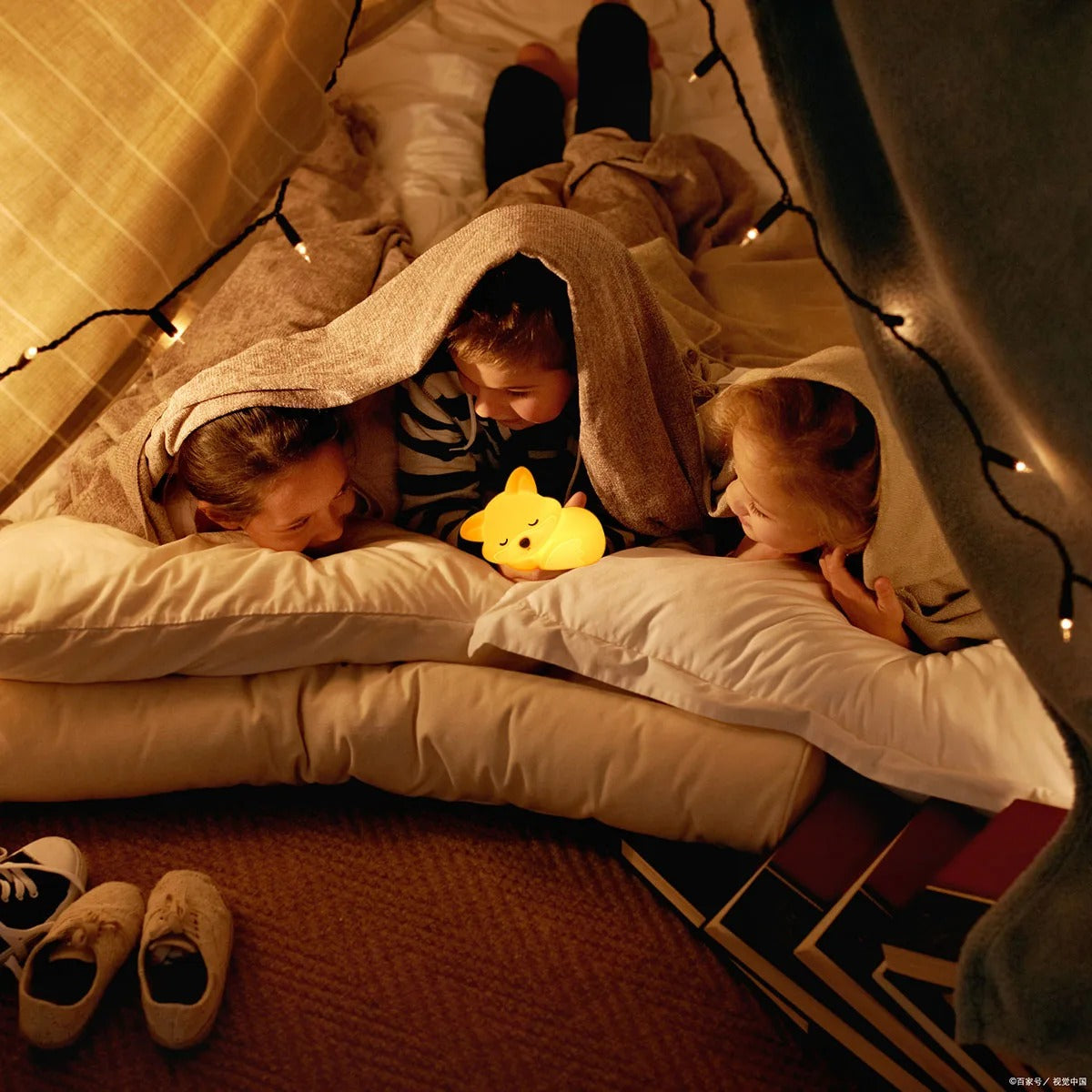 Veilleuse Renard Bébé LED 56h Rechargeable Rouky groupe