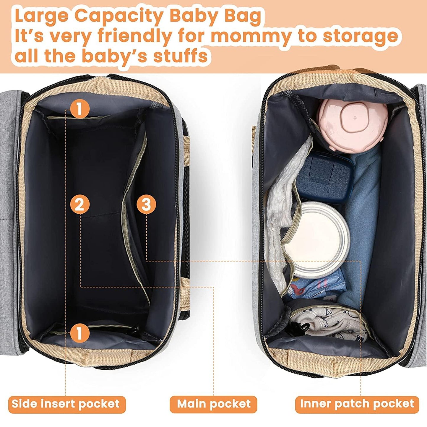 Sac à langer portatif | Berceau de voyage BabyNappy™ - Tendre Boutchou